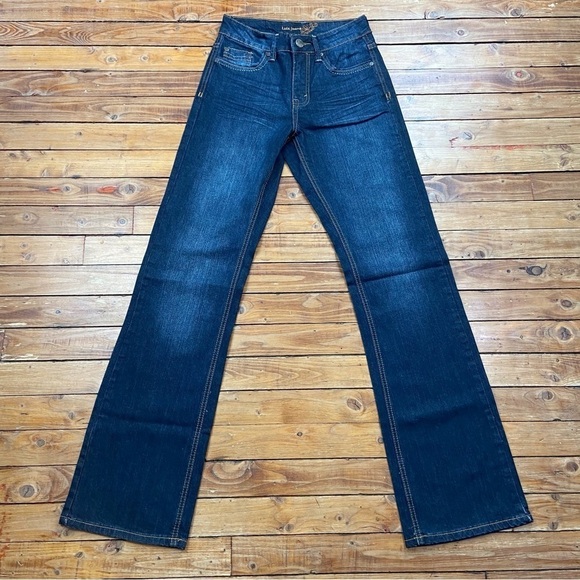Loïs Julianne 2 jeans bundle bootcut straight blue 60’s style high rise 26 stret - Picture 3 of 16